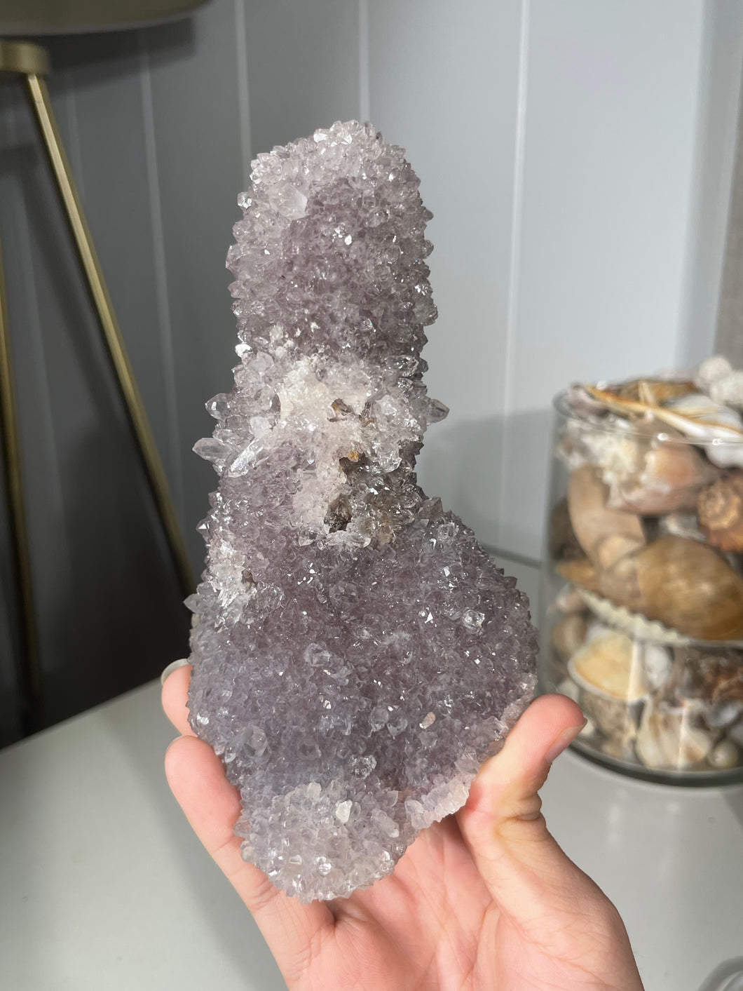 Amethyst stalactite specimen