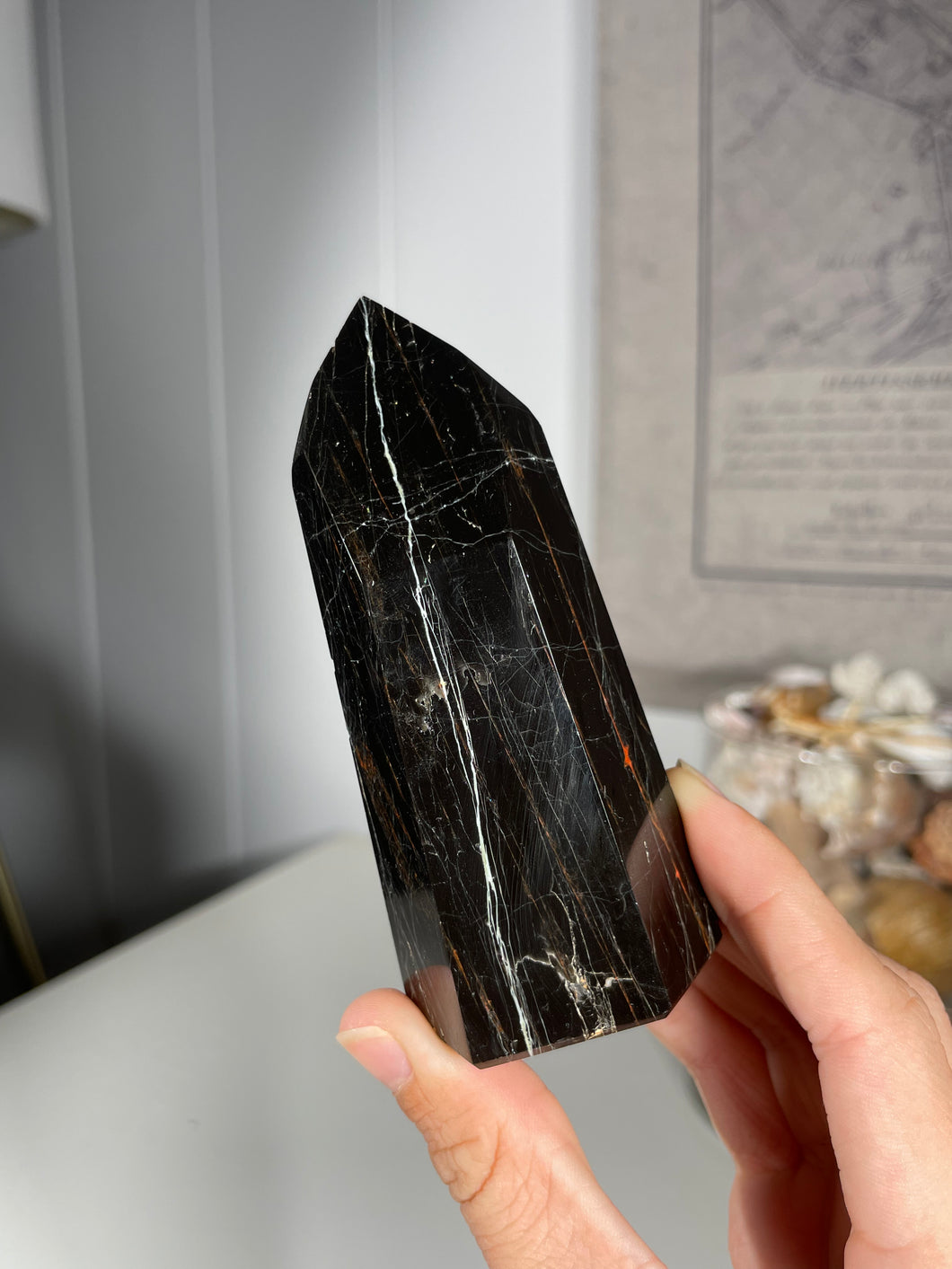 Black tourmaline tower