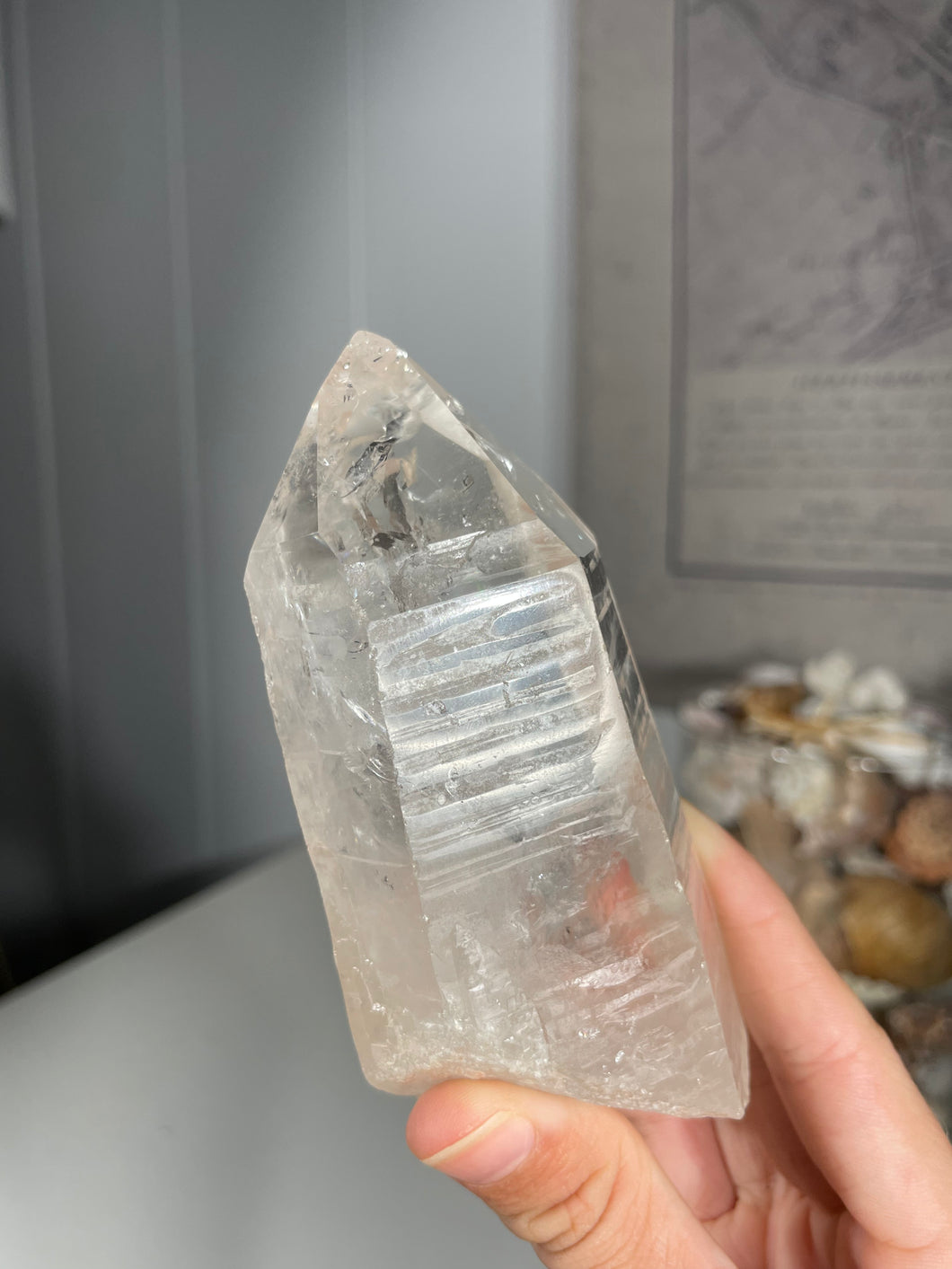 semi polished lemurian quartz